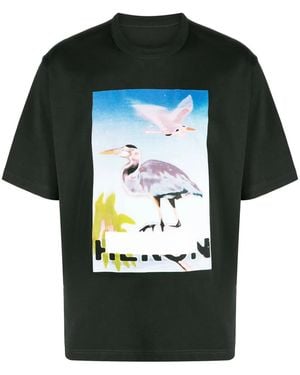 Heron Preston Graphic-Print Cotton T-Shirt - Black