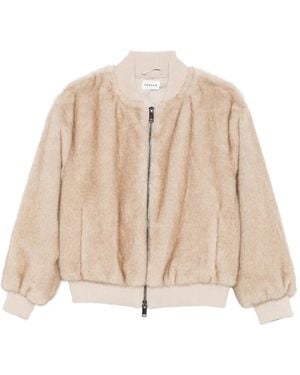 P.A.R.O.S.H. Faux-Fur Bomber Jacket - Natural