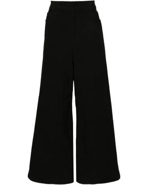 Juun.J Waist-Straps Wide-Leg Trousers - Black