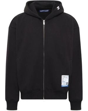 Maison Mihara Yasuhiro Instrumental Logo-Patch Hoodie - Black