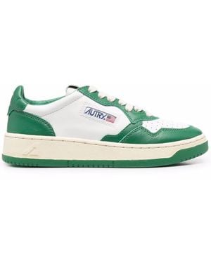 Autry Medalist Bicolor Low レザースニーカー - グリーン