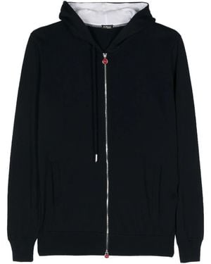 Kiton ジップアップ パーカー - ブラック