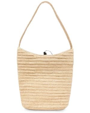 The Row Alma Woven Shoulder Bag - White