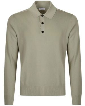 Burberry Long-Sleeve Polo Shirt - Green