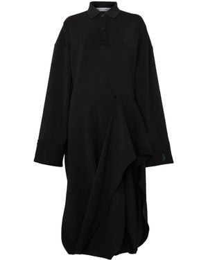 JW Anderson Skulpturales Midi-Poloshirtkleid - Schwarz