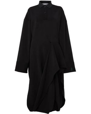 JW Anderson Sculptural Midi Polo Dress - Black