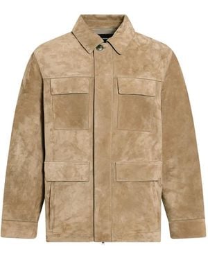 Yves Salomon Suede Jacket - Natural