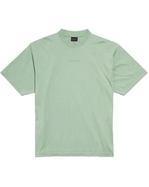 Balenciaga Logo-embroidered cotton T-shirt - Grün