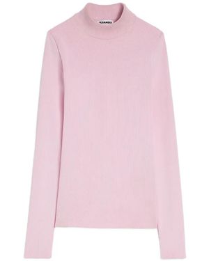 Jil Sander Technical Mock-Neck Jumper - Pink