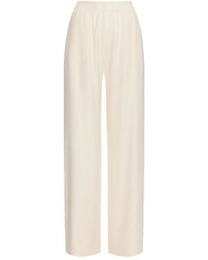 Oscar de la Renta Silk Trousers - White