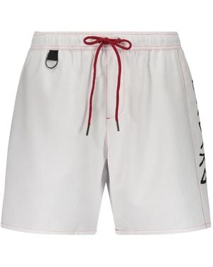 Iceberg Contrast-Stitch Swim Shorts - White