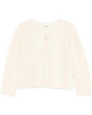 Bode Sequin-Embellished Cardigan - White