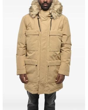 DIESEL Padded Parka Milow With Faux-Fur Detail - Natural