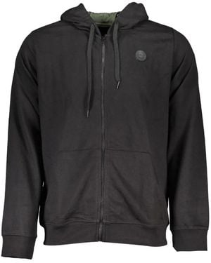 Gianmarco Venturi Zip-Up Logo-Patch Hoodie - Black