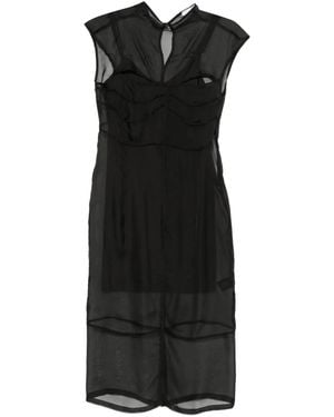Patrizia Pepe Sleeveless Midi Dress - Black