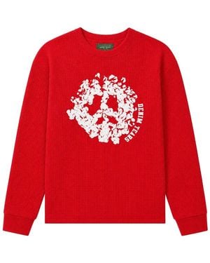DENIM TEARS Peace Wreath Thermo T-Shirt Met Grafische Print - Rood