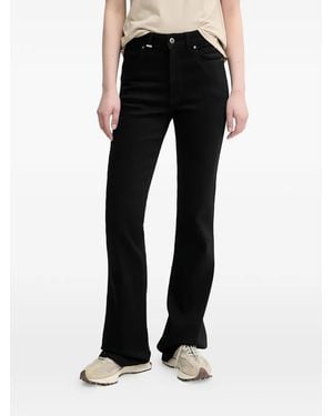 Benetton Logo-Patch Flared Jeans - Black