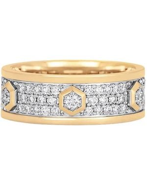 Sara Weinstock 18K Diamond Honey Comb Ring - White