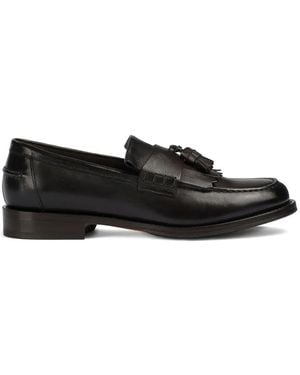 Doucal's Tassel Fringe Loafers - Black