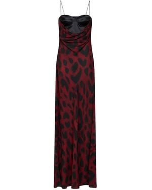 Alex Perry Animalier-Print Draped Dress - Purple