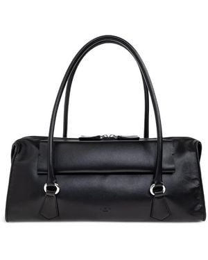 IRO Ring-Detail Leather Tote Bag - Black