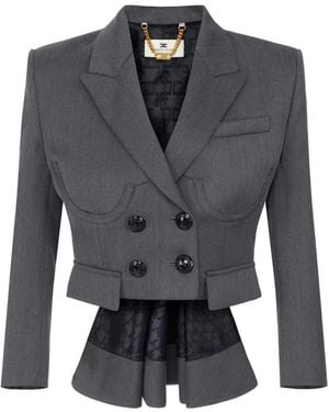 Elisabetta Franchi Cool Wool Jacket - Gray