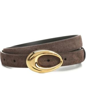 KHAITE レザーベルト ブラウン KHAITE Leather square-buckle Belt | ブラウン | FARFETCH JP