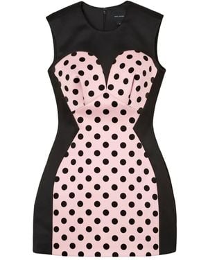 Marc Jacobs Polka-Dot Seamed Dress - Black