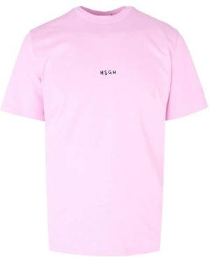 MSGM ロゴ Tシャツ - ピンク
