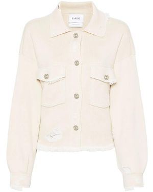 Barrie Fringed Denim Jacket - Natural