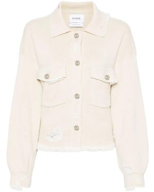 Barrie Fringed Denim Jacket - Natural