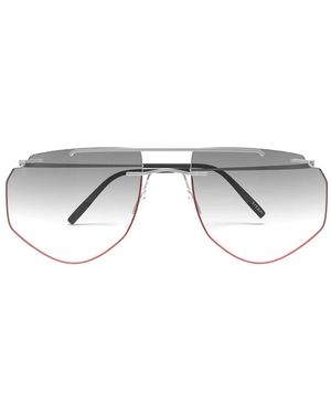 Silhouette Titan Minimal Art Geometric-Frame Sunglasses - Metallic