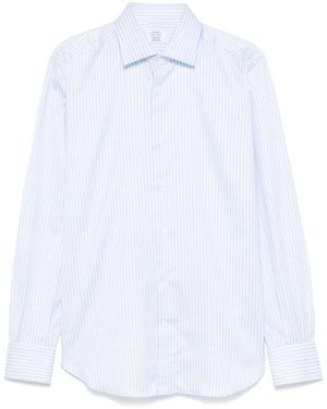 Mazzarelli Striped Shirt - White