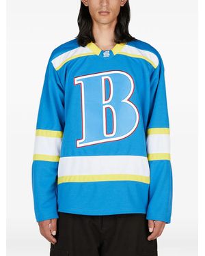 Better Gift Shop T-Shirt Hockey Con Design Color-Block - Blu
