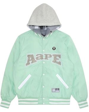 Aape By A Bathing Ape Moonface Reversible Hooded Jacket - Green