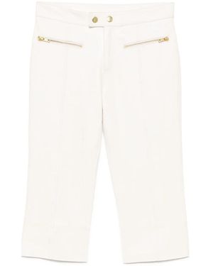 Cynthia Rowley Downtown Leather Cropped Trousers - White