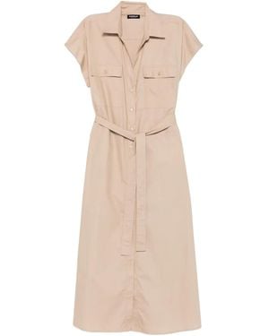 Dondup Kleid mit Gürtel - Natur