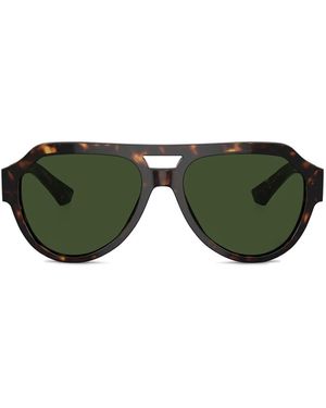 Dolce & Gabbana Sonnenbrille Mit Logo-Gravur - Grün