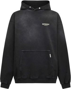 Represent Hoodie mit Logo-Print - Schwarz