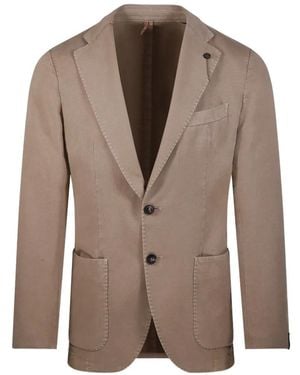 Santaniello Notched-Lapel Blazer - Brown