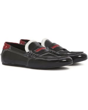 Marni Penny-Strap Leather Loafers - Black