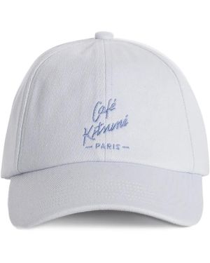 Café Kitsuné Cappello Da Baseball Con Ricamo - Bianco
