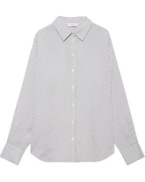 Anine Bing Essie Striped Cotton Shirt - White