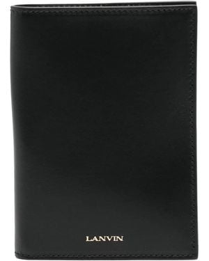 Lanvin Étui De Passeport À Plaque Logo - Noir
