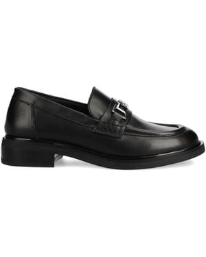 Karl Lagerfeld Leather Loafers - Black