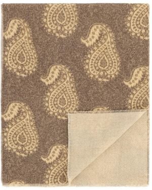 BOGGI Scarf With Macro Paisley Print - Natural