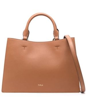 Furla Arcosfera-Detail Tote Bag - Brown
