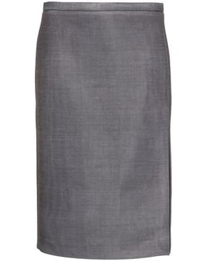 Philosophy Di Lorenzo Serafini Side Slit Midi Skirt - Grey