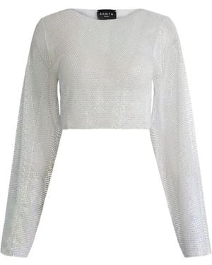 Santa Brands Semi-Sheer Top - White