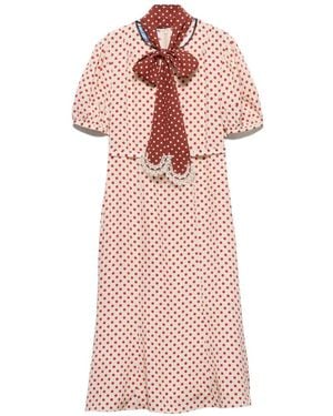 Prada ポルカドット ドレス - ピンク